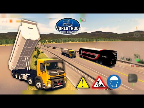 World Truck Driving Simulator Gameplay 45 Update Atualizacao Volvo Fmx 10x4 Construction Job Youtube - repeat roblox simulador de caminhao de lixo garbage truck