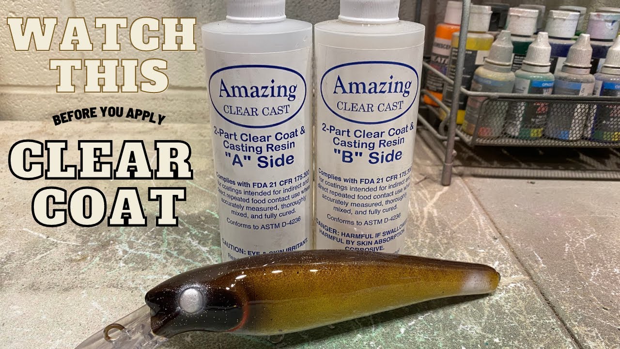 Clear coating a Musky Lure  The best epoxy to use! 