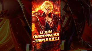 LI XIN TRIPLE KILL 😱🔥 INSANE DAMAGE!! #shorts