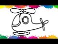 Easy Helicopter Drawing for Kids 🚁 | Step by Step Drawing Tutorial