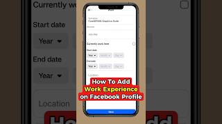How to Add Work Experience on Facebook Profile (2026)