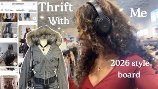 Thrift With Me Thrifting My 2026 Winter Pinteresty Board Off Duty Model, Off Duty Stylist