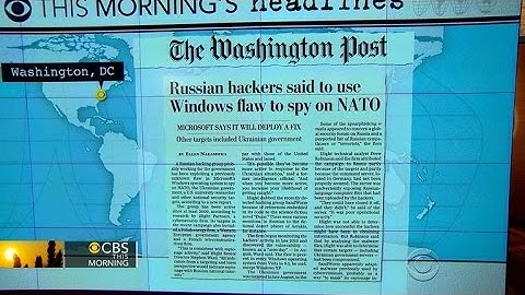 Headlines at 7:30: Russian hackers spy on NATO using flaw in Windows software