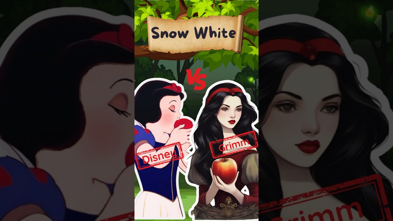 Snow White: Disney Vs. Grimm #shorts #disneyfacts #snowwhite