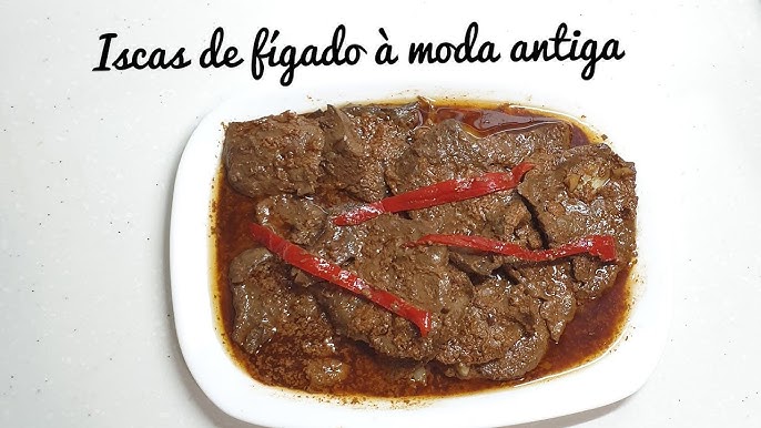 Bife de fígado de vitela à alentejana 