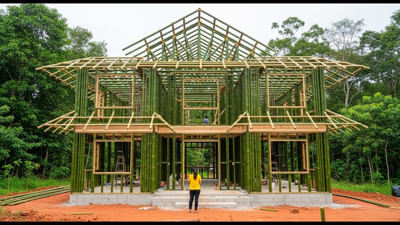 TIMELAPSE -- 7 Days Video to Building the MOST AWESOME Hillside House You've Ever Seen.