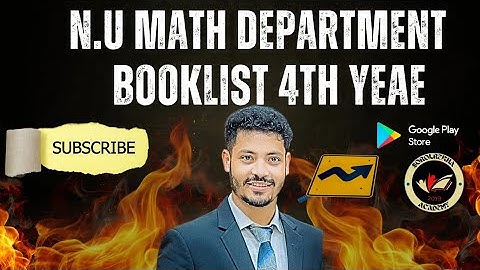||N.U Math Department||4th Year Book List||গনিত বিভাগ ৪র্থ বর্ষ বুকলিস্ট||জাতীয় বিশ্ববিদ্যালয়||