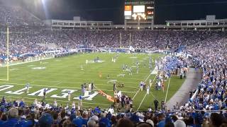 Auburn Tigers coming out of the visitor tunnel . Auburn 37 Kentucky 34 10/9/2010