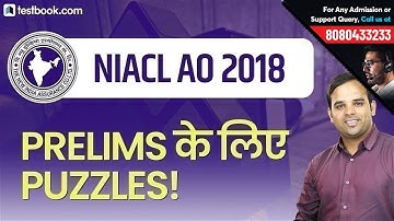 NIACL AO Prelims 2018 | Reasoning Puzzles for NIACL AO | Sachin Modi Sir