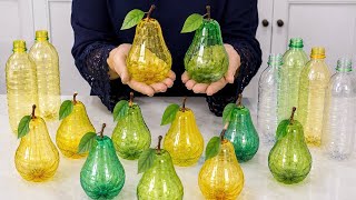 Turn Plastic Bottles into Luxury Crystal Pears 🍐 | Easy DIY