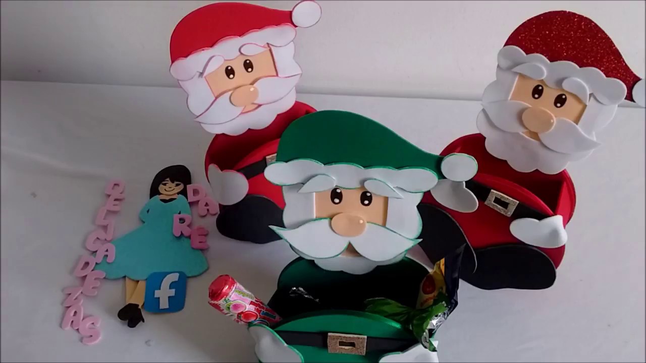 DIY: Lembrancinha de Natal: Porta Chocolates Papai Noel.