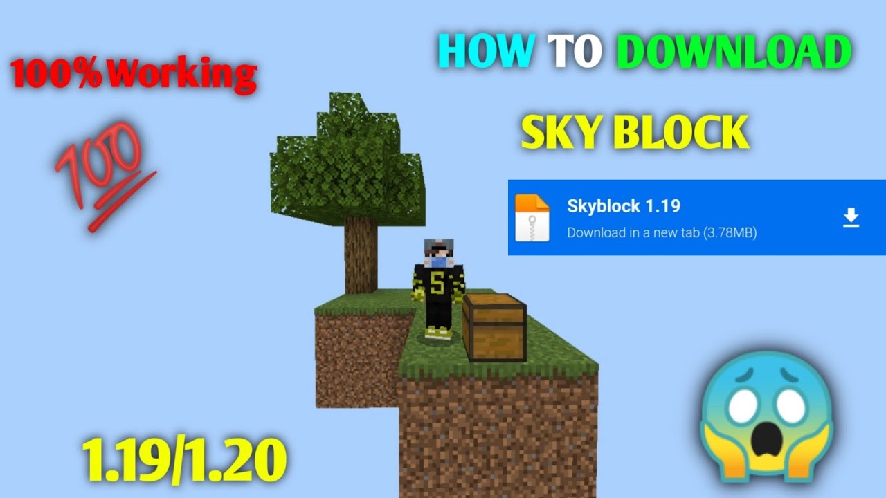 How to Download Skyblock in Minecraft Pe 1.19/1.20 | Minecraft-Hindi ...