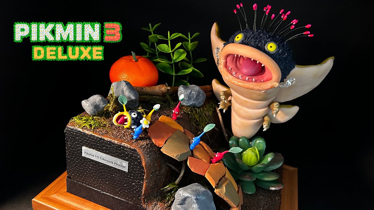 【DIY】ピクミンを襲うオオバケカガミ作ってみた【ピクミン3】〜How to make a Vehemoth Phosbat that attacks Pikmin〜