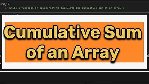 Cumulative Sum of an Array | JavaScript | JavaScript function | #coding #youtube #javascriptcoding