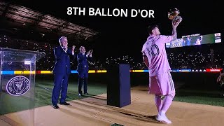 🐐Lionel Messi Presents 8th Ballon d'Or at Inter Miami Stadium!