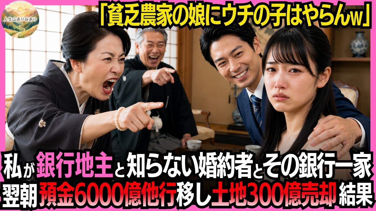 「もう二度と、この家に来ないでください」。婚約者の両親が、初めての挨拶に訪れた私を笑い者にした瞬間、彼は一言も助けませんでした。貧乏な農家の娘である私を、上から下まで見て「お似合いですね」と嘲笑う。その日、私は祖父が遺してくれたものを見つけました。そして、翌朝、彼らの人生が一変することを私は知っていました。彼らが私を辱めた代償を、私はきちんと払わせるつもりです――。これが、私の静かな復讐です...