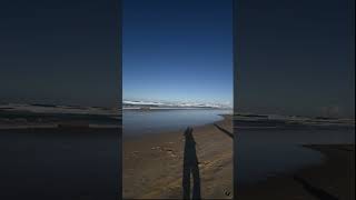 walking on the beach