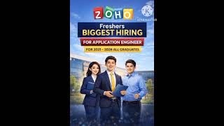 Zoho Biggest Hiring 😱 Application Engineer | 2021–2026 Batch Eligible! #zoho #zohorecruitment