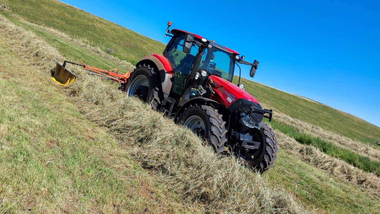 Andainage foin 2022 Case Vestrum 110 | Fella TS 400 dn