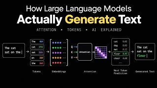 How Large Language Models Actually Generate Text (Attention, Tokens & AI Explained) #Ai #llm 