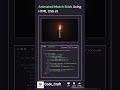 Matchstick Fire Animation 🔥 using HTML CSS JS