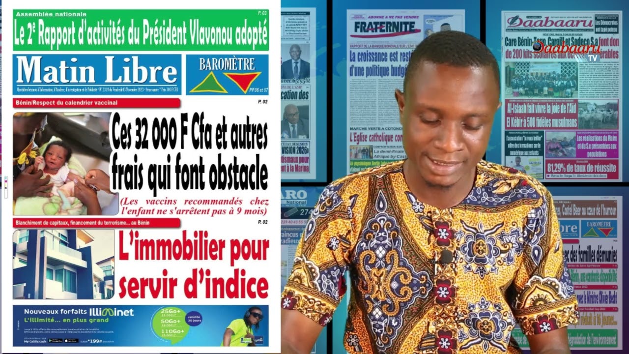 Revue des titres de ce vendredi 03 novembre 2023 sur Daabaaru TV
