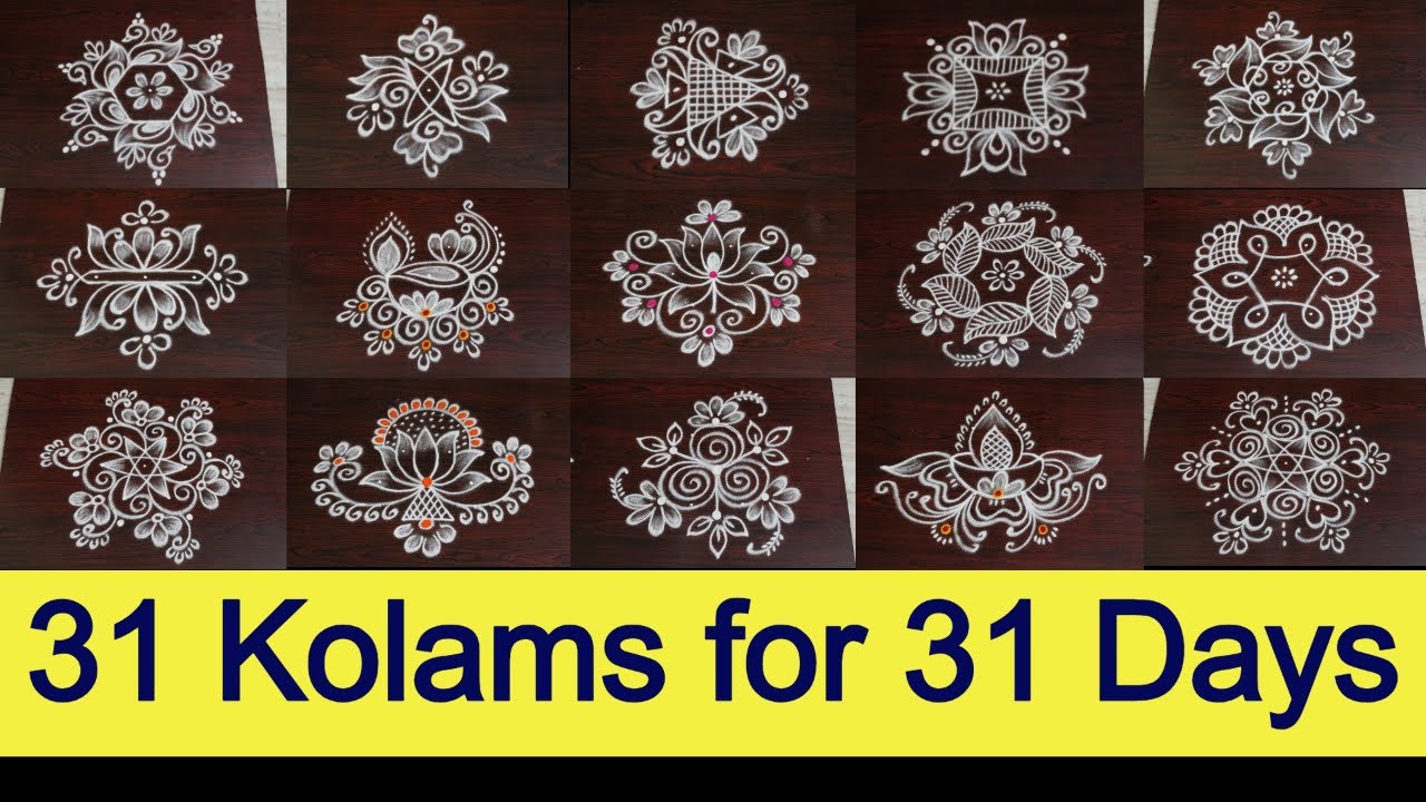 31 Kolams for 31 Days🌺3x2 dots Rangolis Collection🌺Easy Small Muggulu🌺RangRangoli Krishnaveni
