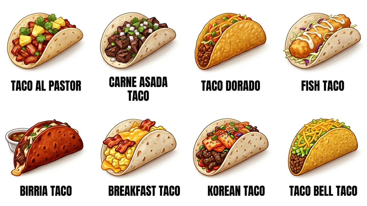 Taco Description Examples Every Type of Taco Explained in 9 minutes - YouTube