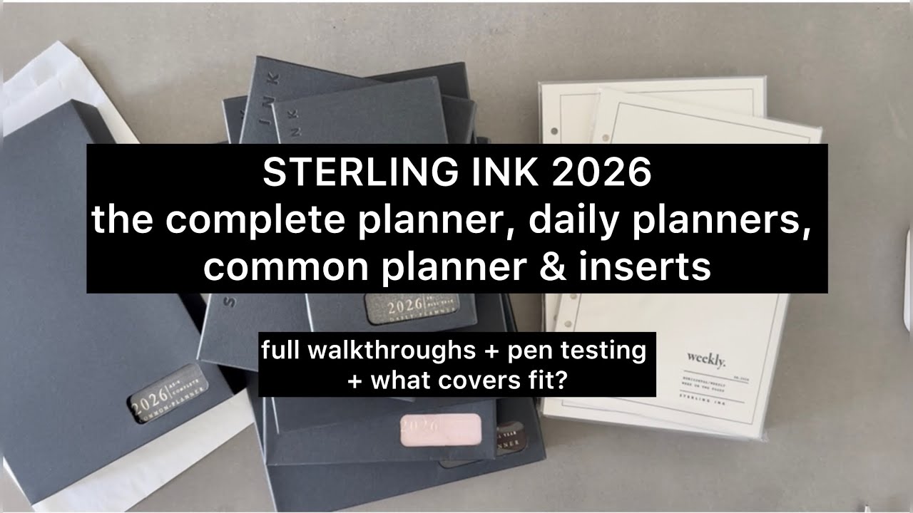 Sterling Ink 2026 planners- complete planner, common planner, daily planners & inserts!
