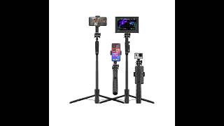 Tripod and Selfie Stick with Bluetooth Remote for iPhone, Smartphone, GoPro, Camera #shotsvideo