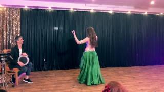 Ranin Bellydance @Jamilah's Glamour Camp - Drumsolo Improvisation with Khader Ahmad