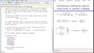Matlab series and parallel commands