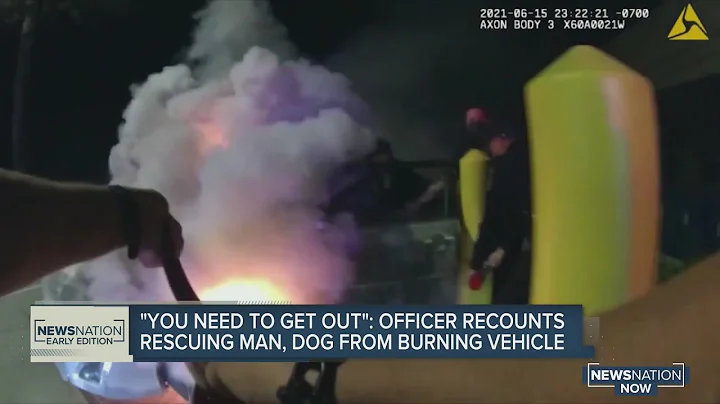 Watch: Officer makes daring rescue, saves unresponsive man, dog from burning car