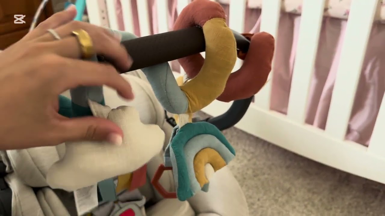 Itzy Ritzy Spiral Car Seat & Stroller Activity Toy | Rainbow Hanging Toy for Babies 0 Months & Up