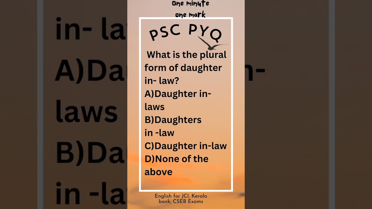 English for JCI, Kerala bank, CSEB Exams