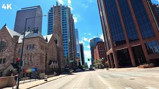 Denver 4K HDR - Driving Downtown -  Colorado