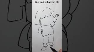 How to Draw Dora The Explorer Easy #shorts #ytshorts #viral #art #satisfying #drawing #easydrawing