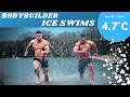 Ice Swimming (4.7°C) with Bodybuilder (92kg) ft. MattDoesFitness