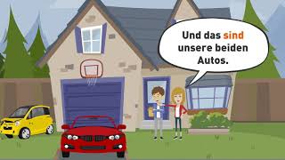 Deutsch lernen mit Dialogen | Grammatik: Possessivartikel | Wortschatz: Familie und Haus