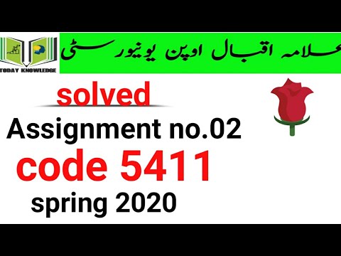 5411 solved assignment spring 2022