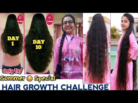 10 Days Super Fast Hair Growth Challenge- Before & After | Grow The ...
