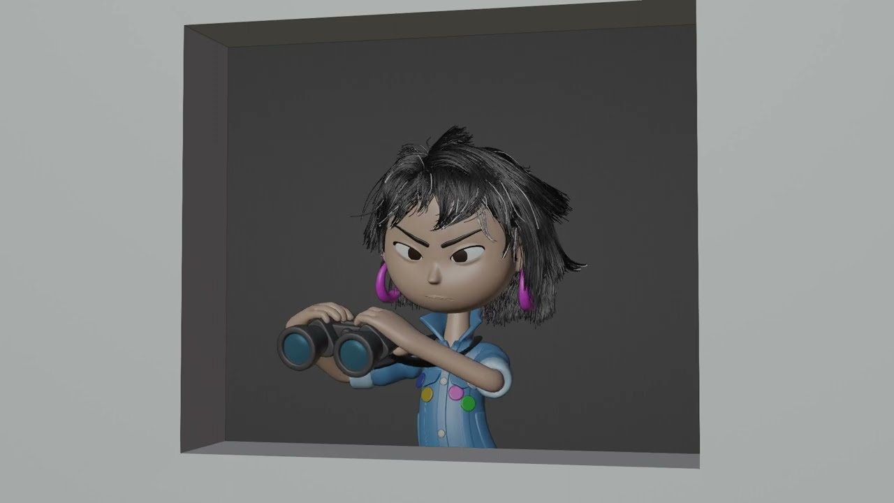Ellie - Looking through binoculars (Blender Animation)