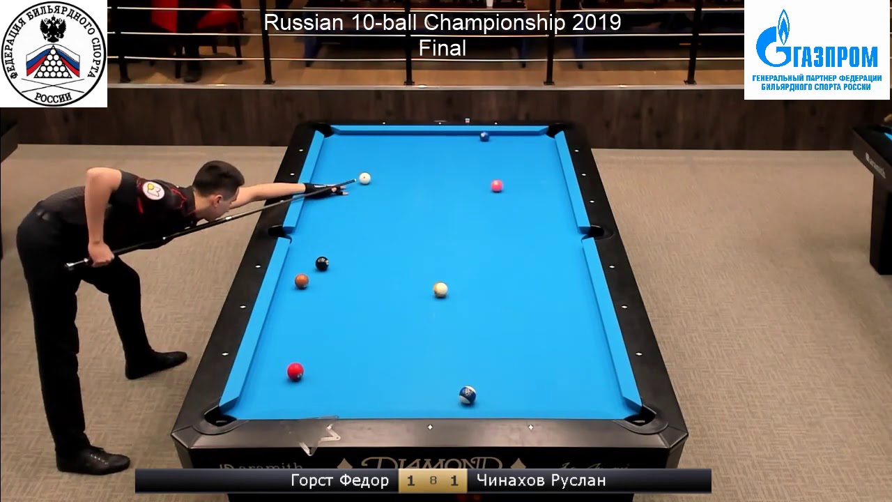 Final Горст Ф. (Gorst F.) vs Чинахов Р. (Chinakhov R.). Чемпионат России «Пул 10»