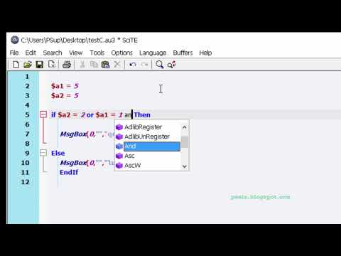 AutoIt_Basic 13 การใช้คำสั่ง If ตรวจสอบหลายเงื่อนไขพร้อมกัน