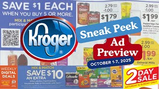 *MEGA SALE* Kroger SNEAK PEEK Ad Preview for 10/1-10/7 | Buy 5 Save $1 Each Mega Sale & MORE