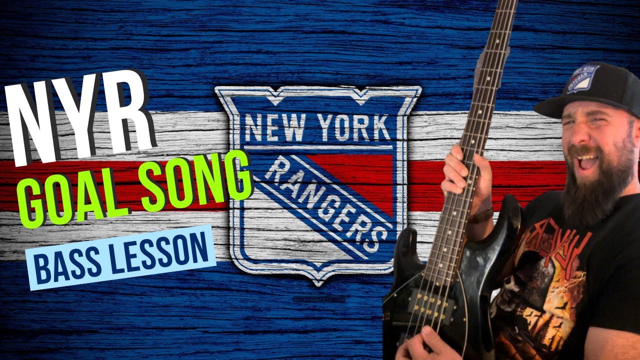 New York Rangers Goal Song Bass Guitar Lesson YouTube