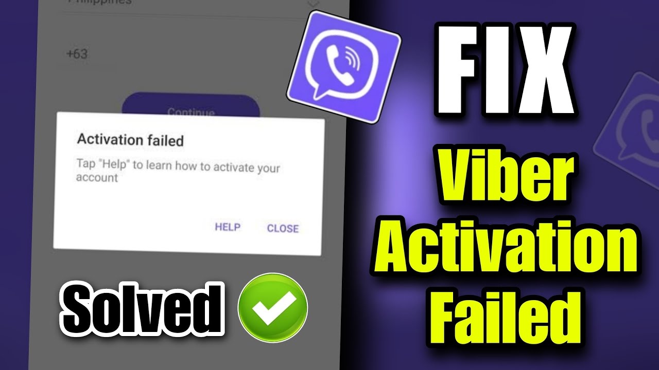 Интерфейс Viber 2023. Activation failed