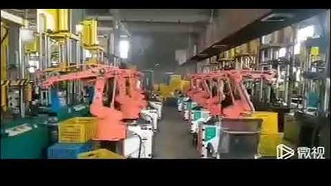 Punch machine application  handling robots