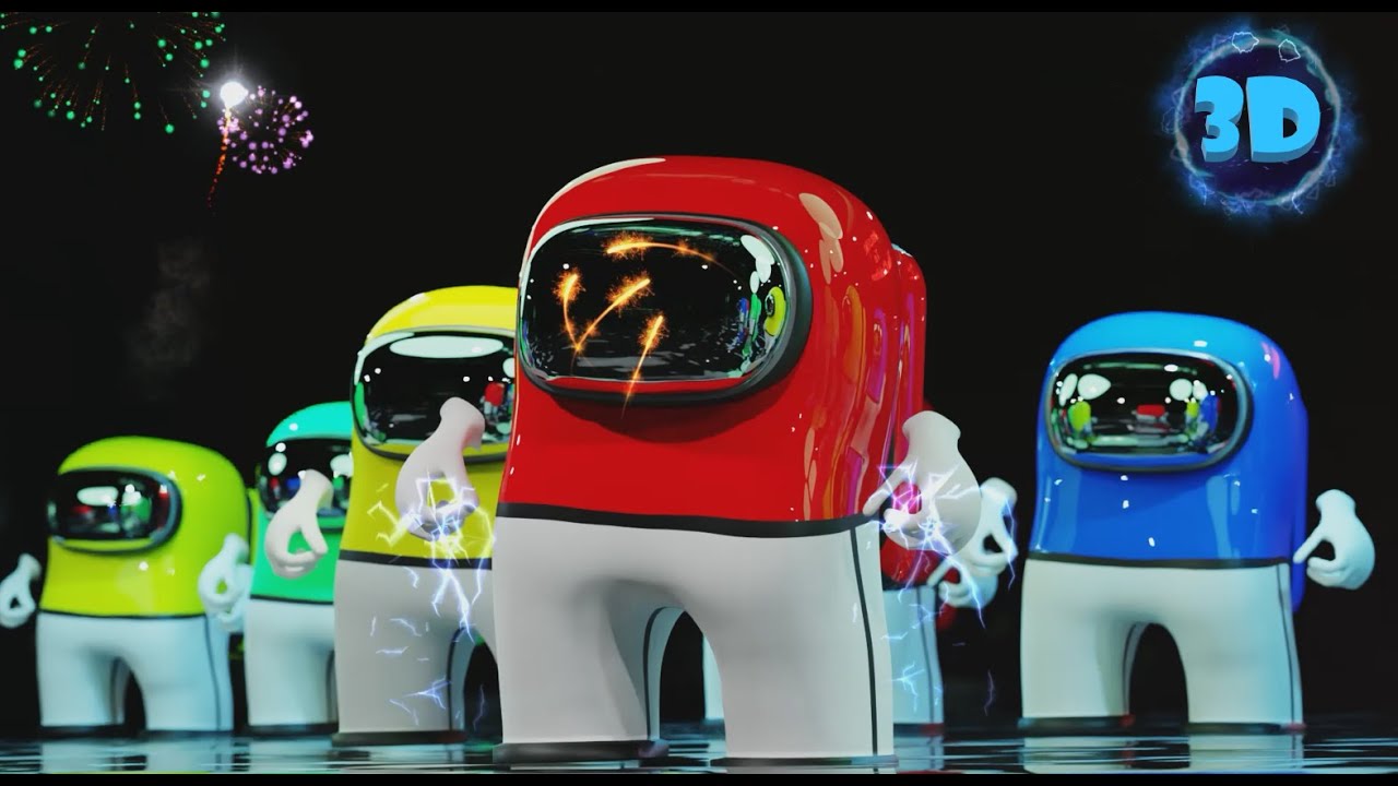 Among Us 3D Animation Dance Video | All Crew Dance - YouTube