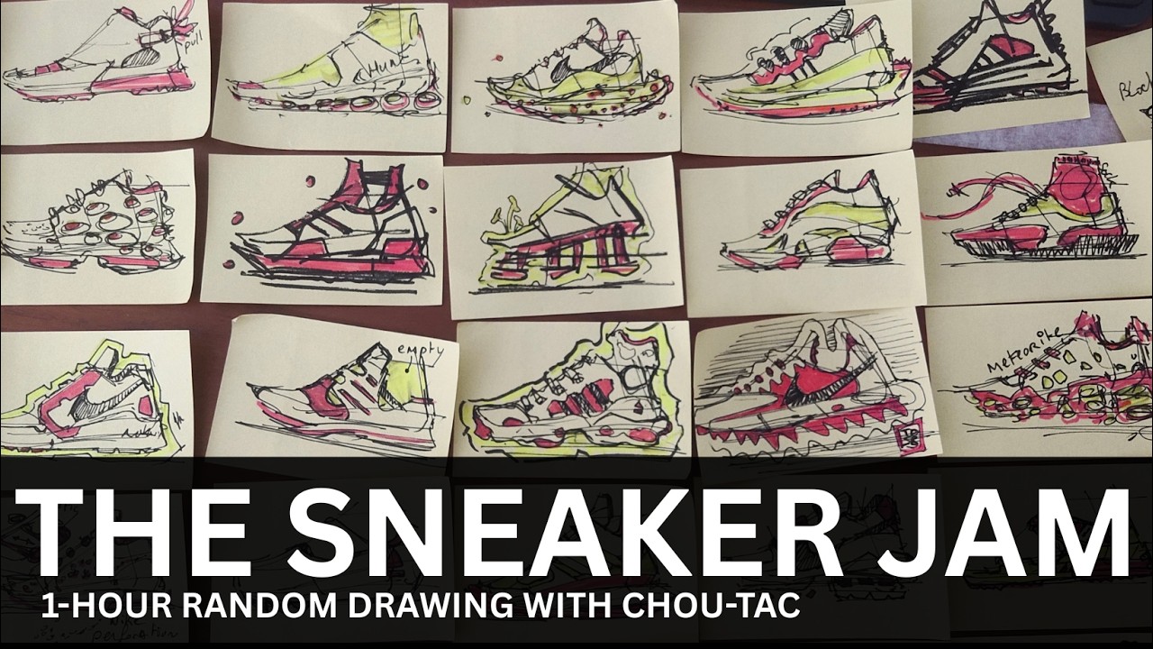 1 Hour Draw Sneakers: Post It Raw Sketching Session with Chou Tac